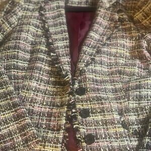 DKNY Multicolor Tweed Jacket size 14